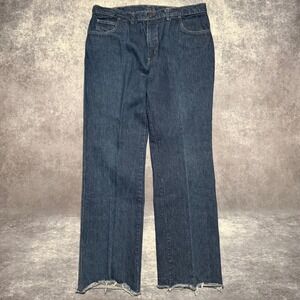 Vintage 70s Pierre Cardin Men's Jeans Straight Leg Distressed Hem 36 x 33